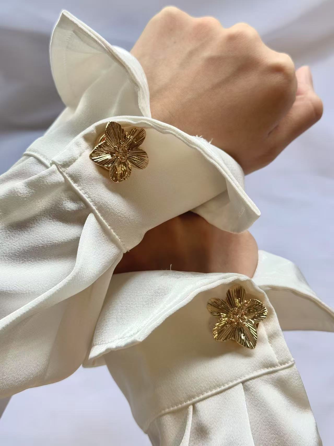 2pcs Golden flower